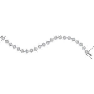 10K White Gold Diamond Cindy's Dream Tennis Bracelet 2-7/8 CTTW