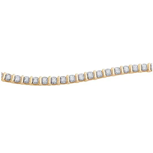 10K White or Yellow Gold (0.50ct) Diamond Tennis Bracelet White