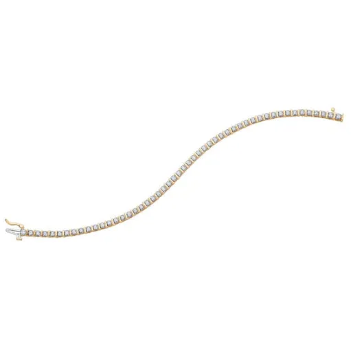 10K White or Yellow Gold (0.50ct) Diamond Tennis Bracelet White