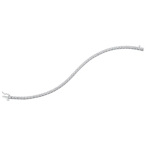 10K White or Yellow Gold (0.50ct) Diamond Tennis Bracelet White