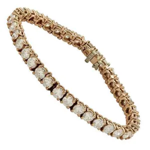 14K Gold Lab Diamond Tennis Bracelet 4.0 MM 12.1 CTW
