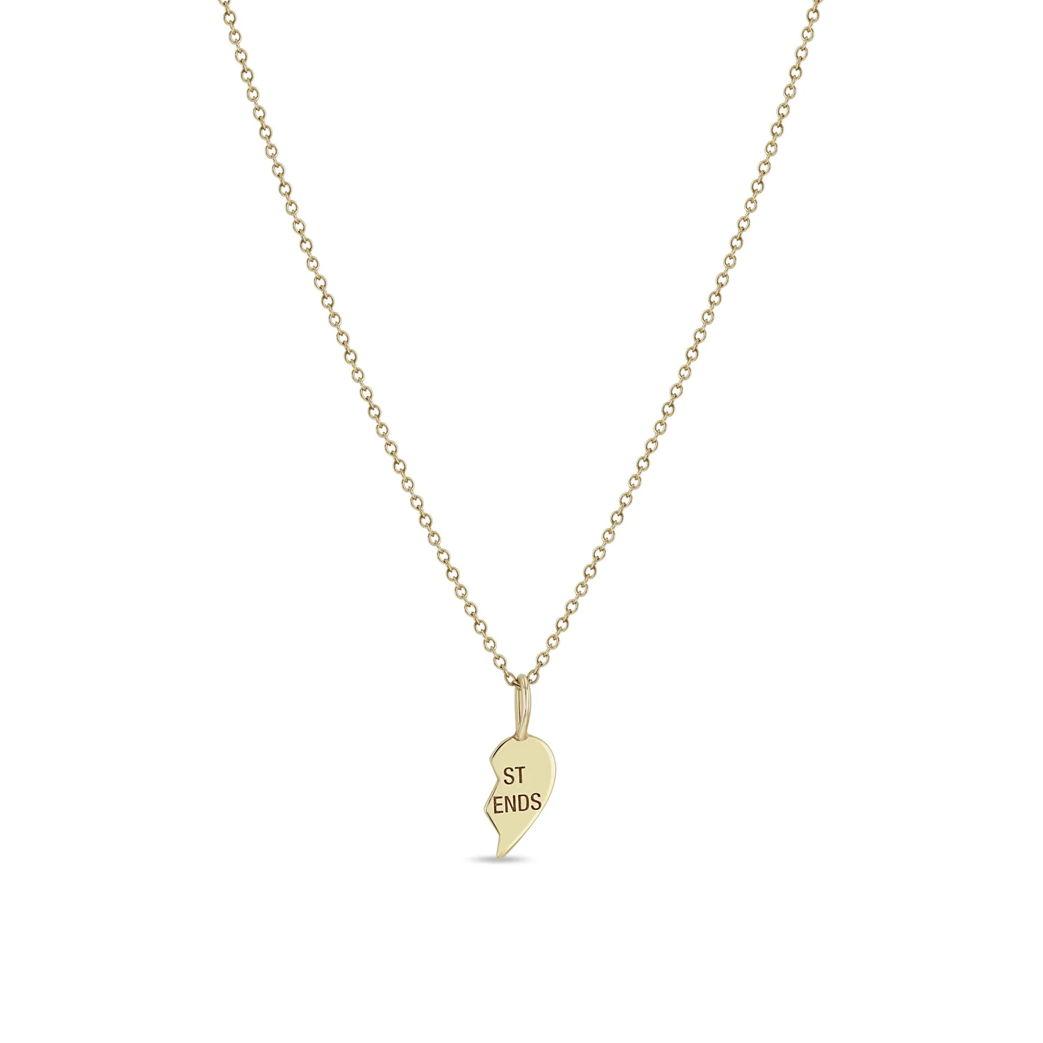 14k Midi Bitty Best Friends Heart Necklace Set