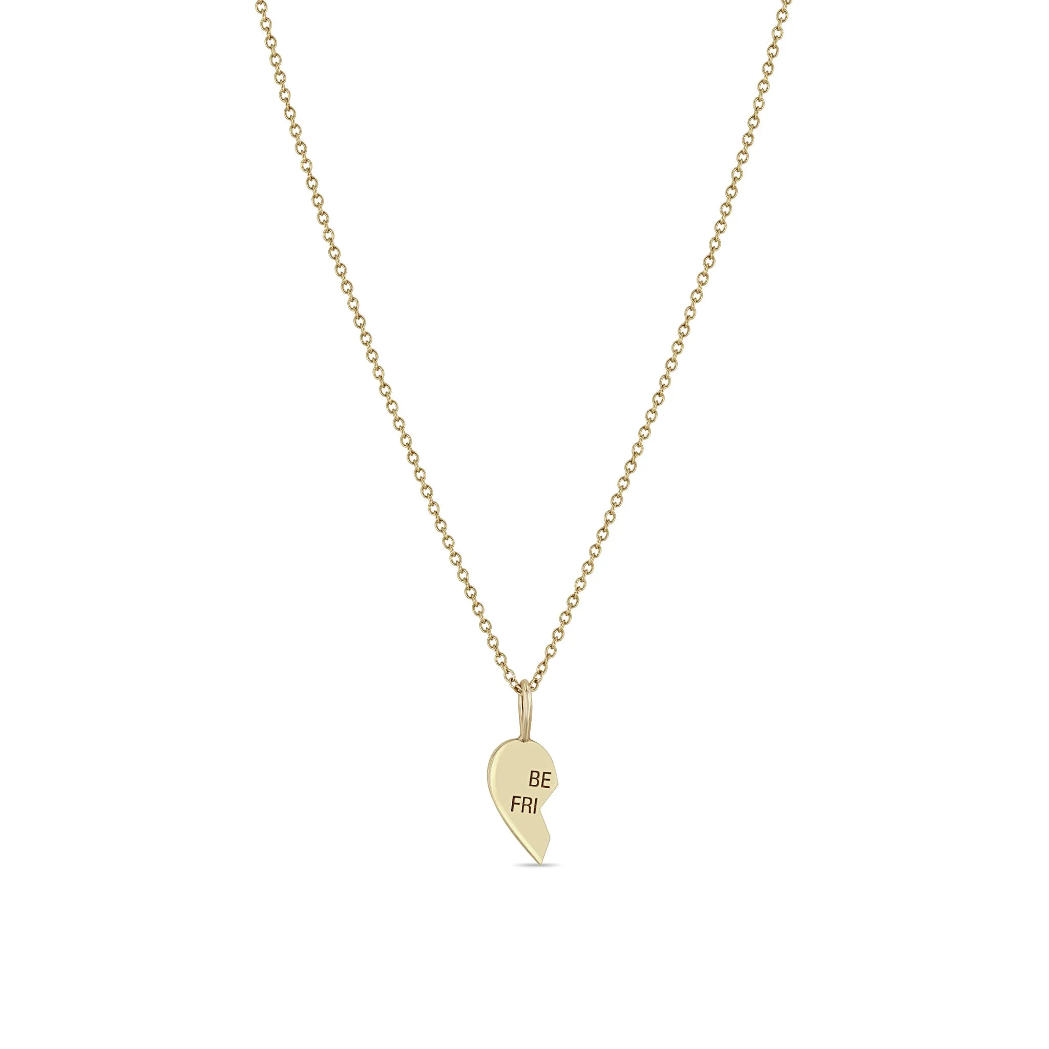 14k Midi Bitty Best Friends Heart Necklace Set