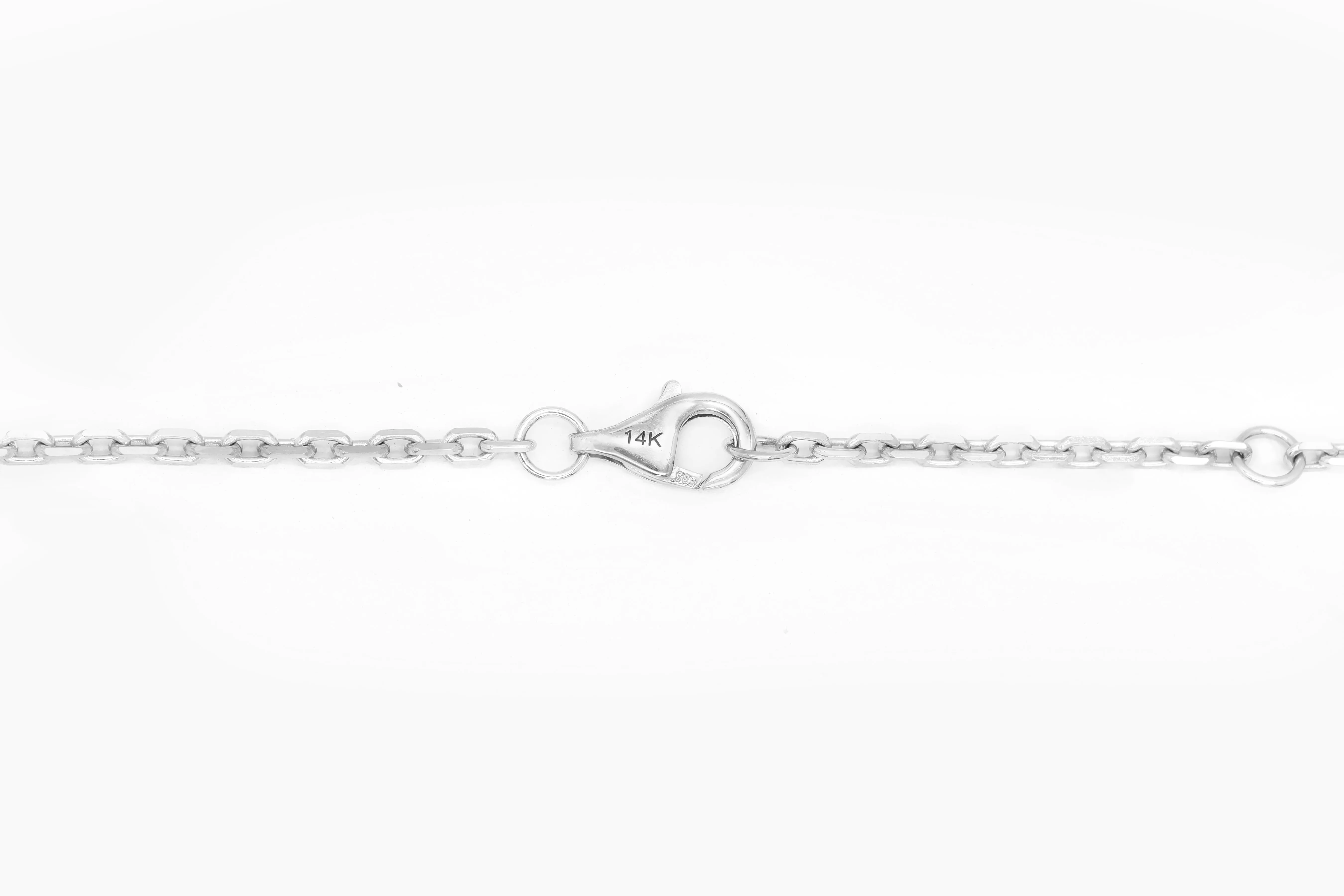 14k White Gold Diamond Heart Necklace