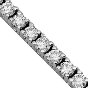 14K White Solid Gold Womens Diamond Tennis Bracelet 4.98 Ctw