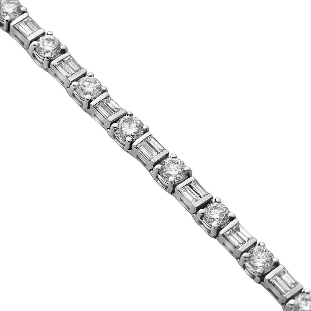 14k Yellow Gold Diamond Tennis Bracelet 10.15 Ctw