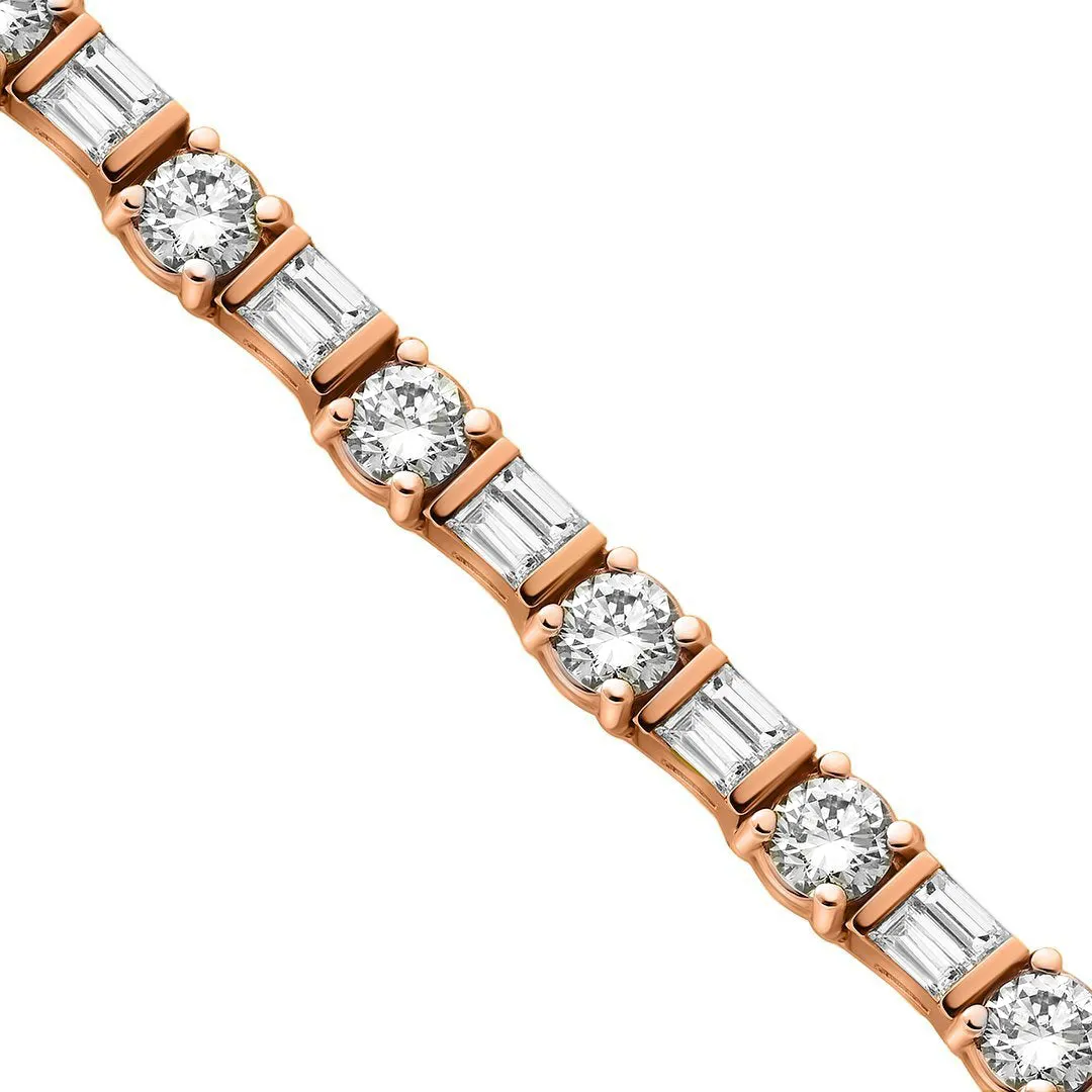 14k Yellow Gold Diamond Tennis Bracelet 10.15 Ctw
