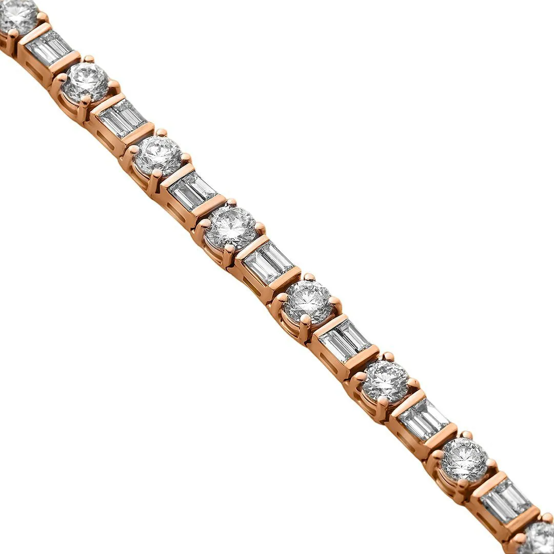 14k Yellow Gold Diamond Tennis Bracelet 10.15 Ctw