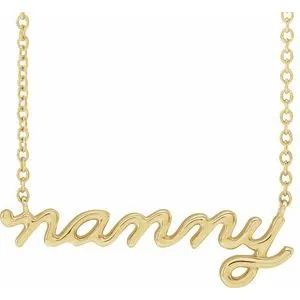 14K Yellow Nanny 18" Necklace