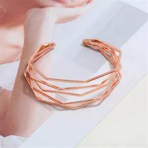 18K Rose Gold-Plated Angle Layer Cuff