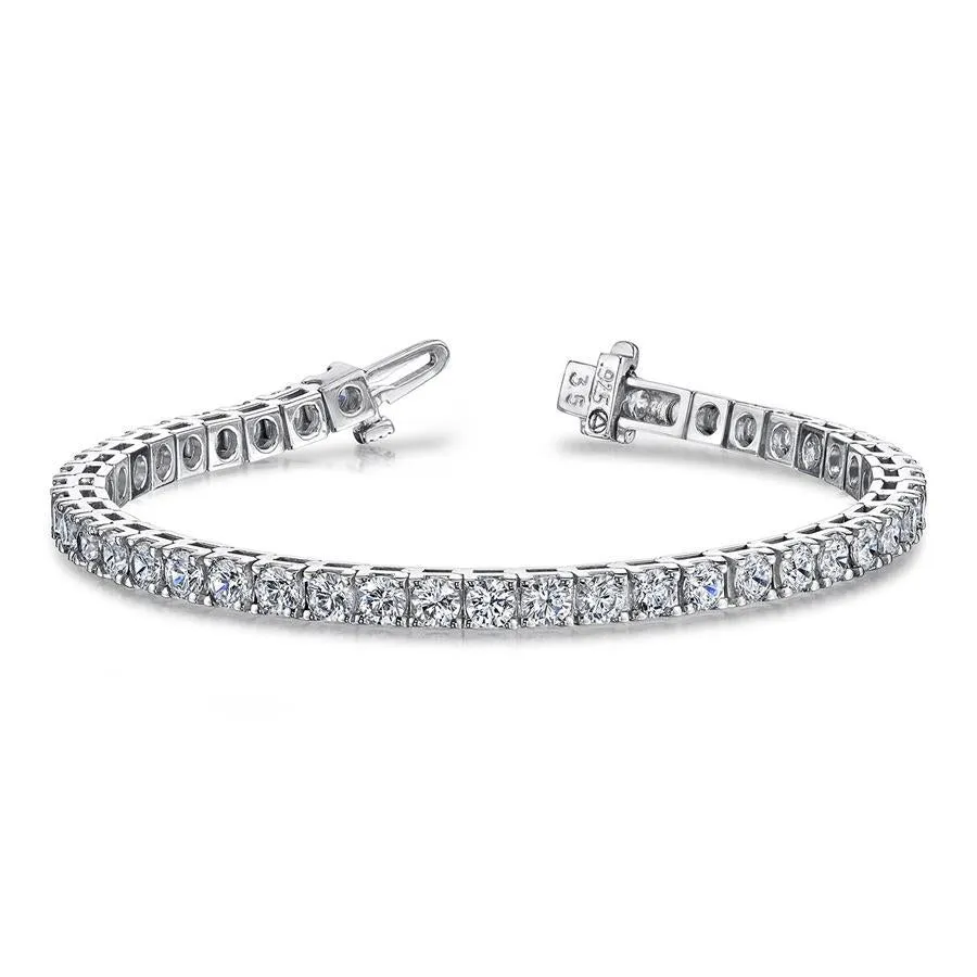 18k White Gold Diamond Tennis Bracelet - 12ctw