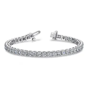 18k White Gold Diamond Tennis Bracelet - 12ctw