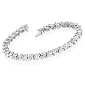 18k White Gold Diamond Tennis Bracelet- 7.85cts