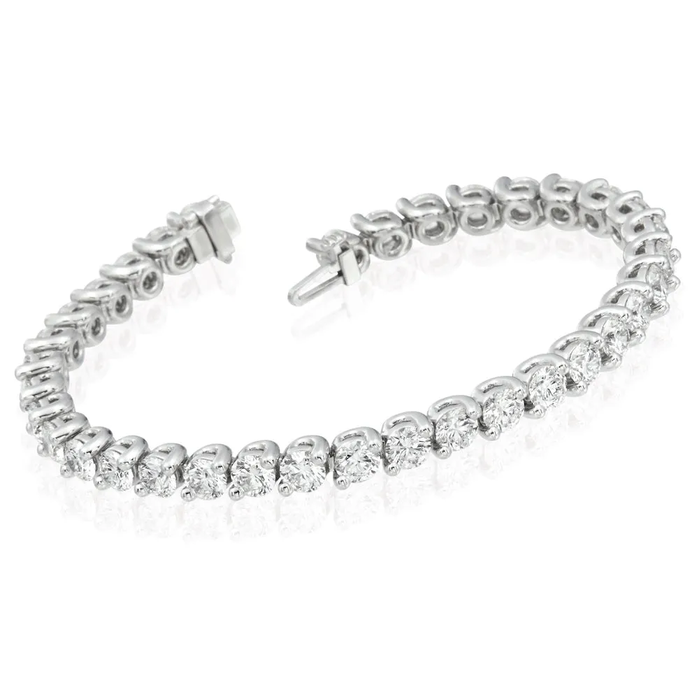 18k White Gold Diamond Tennis Bracelet- 7.85cts