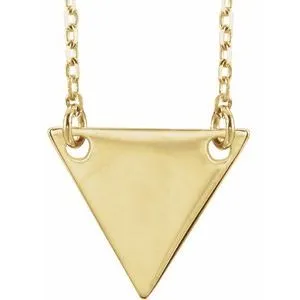 18K Yellow Gold Plated Geometric 18" Necklace