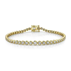 1.90ctw Diamond Bezel Tennis Bracelet