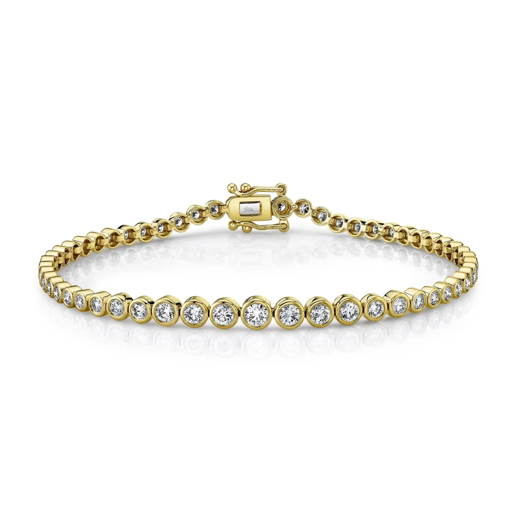 1.90ctw Diamond Bezel Tennis Bracelet