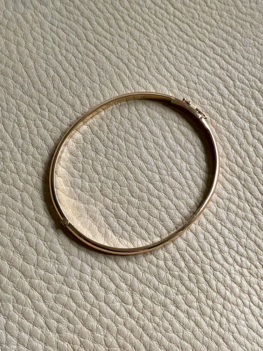 1978 Swedish vintage SOLID 18k gold hinged bangle 18.2g - Size 6 7/8