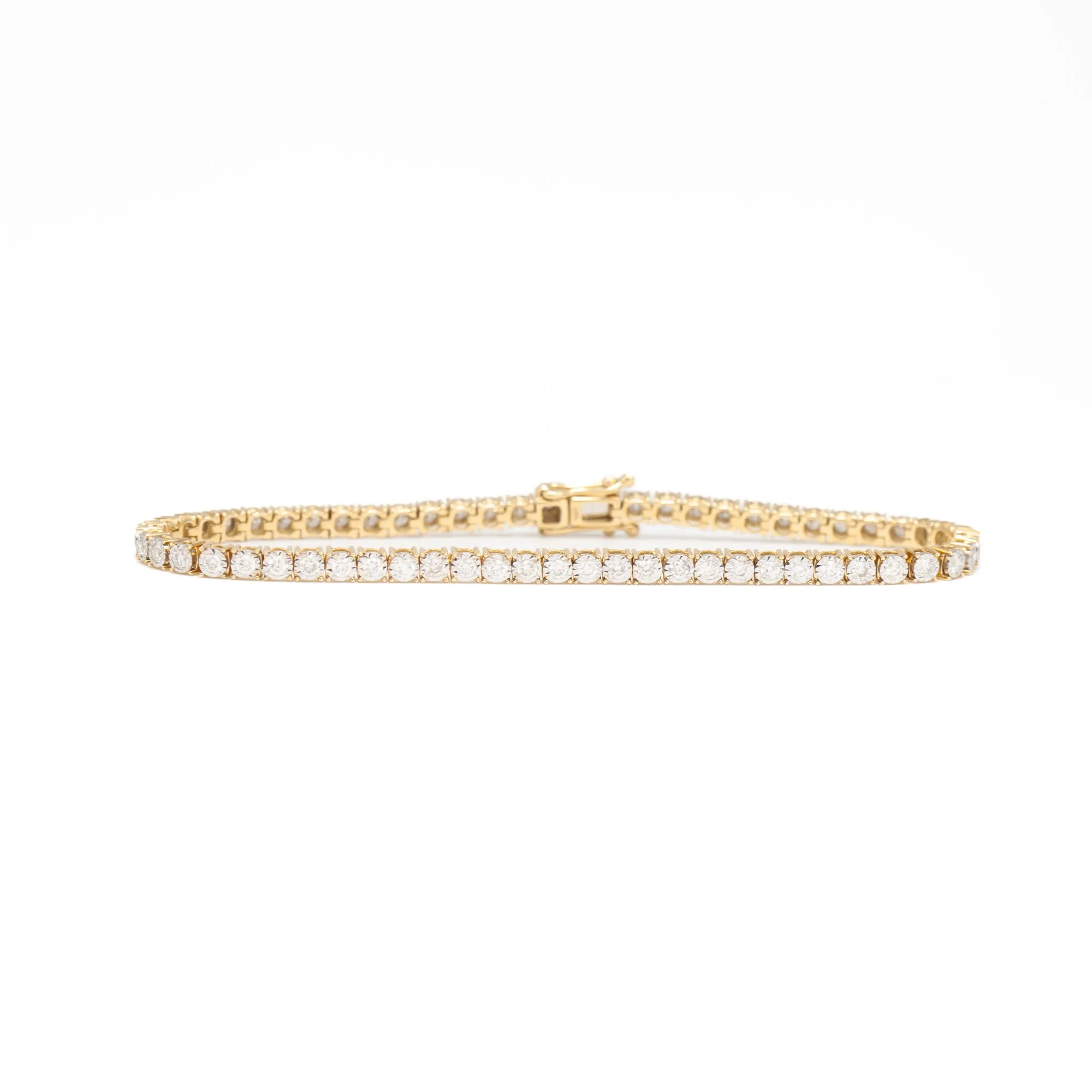 2.00 tcw Illusion-set Diamond Tennis Bracelet
