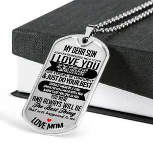 3 My Dear Son Luxury Tag Necklaces (Three Necklaces) Get 4th Free