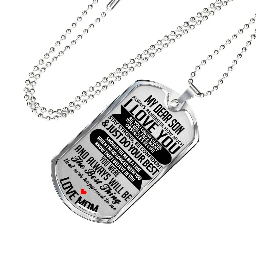 3 My Dear Son Luxury Tag Necklaces (Three Necklaces) Get 4th Free