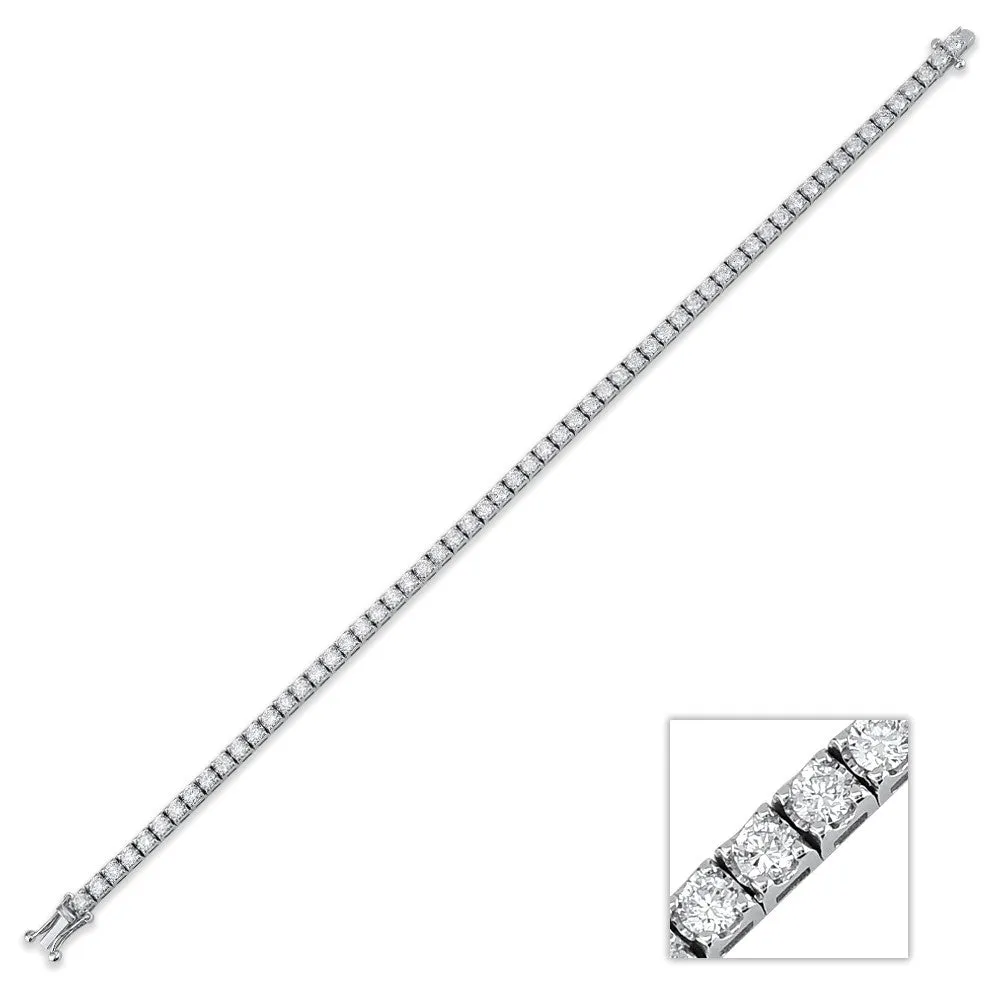 3CT Natural Diamond G/SI Tennis Bracelet