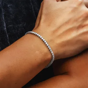 3mm Moissanite White Gold Tennis Bracelet KRKC