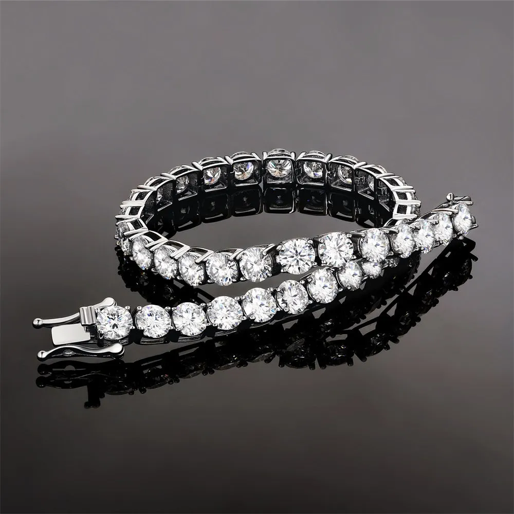 5mm Moissanite White Gold Tennis Bracelet KRKC