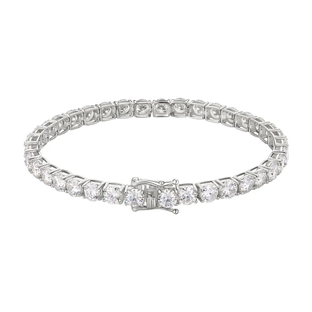 5mm Moissanite White Gold Tennis Bracelet KRKC