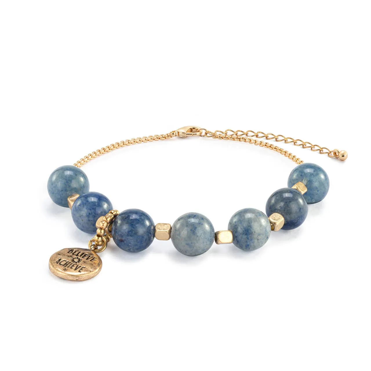 7 Days Tracker Bracelet - Indigo and Gold