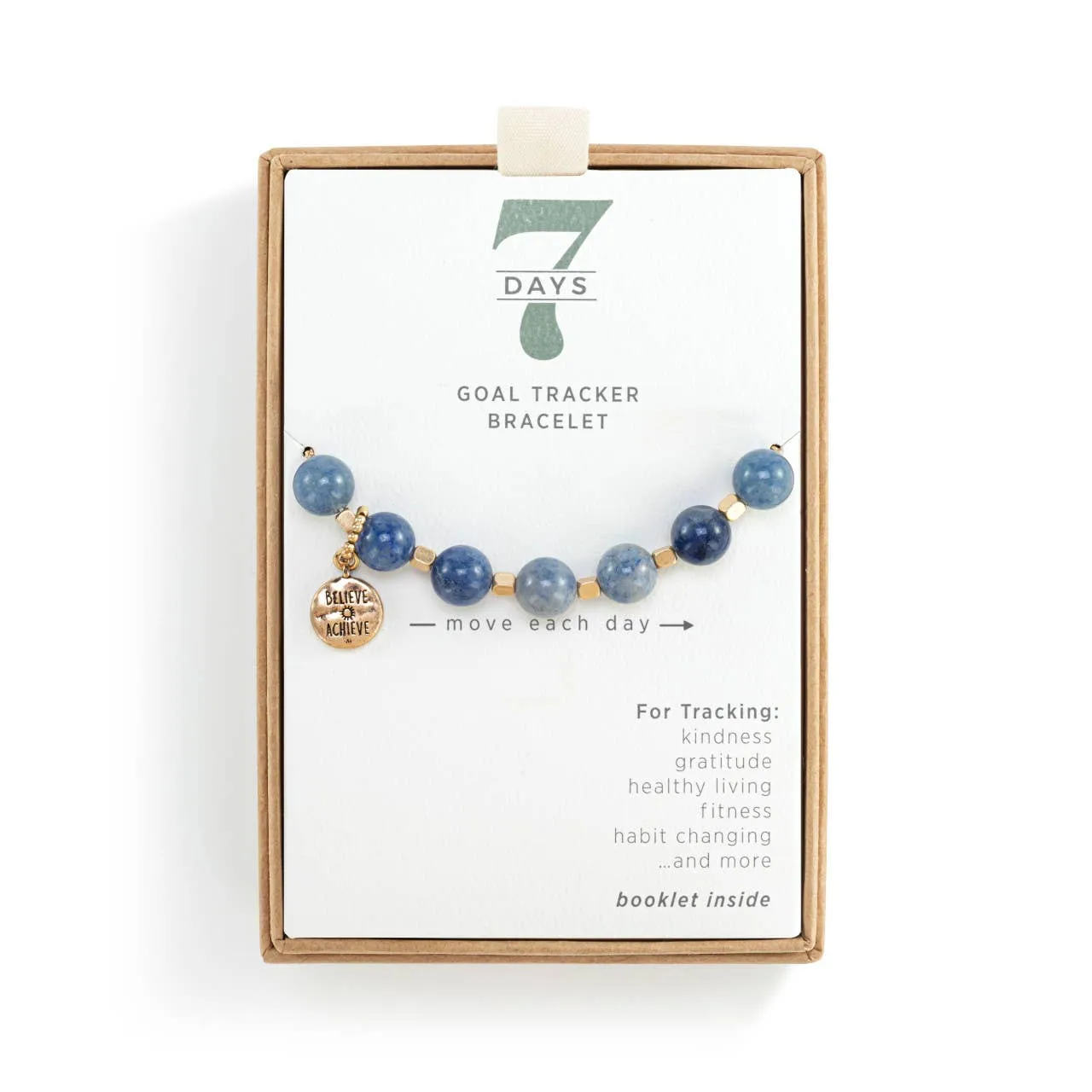 7 Days Tracker Bracelet - Indigo and Gold
