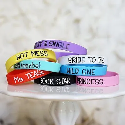 8 Wedding Girls Night Out Bachelorette Party Bracelets Bachelorette Favor