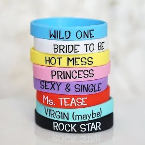 8 Wedding Girls Night Out Bachelorette Party Bracelets Bachelorette Favor