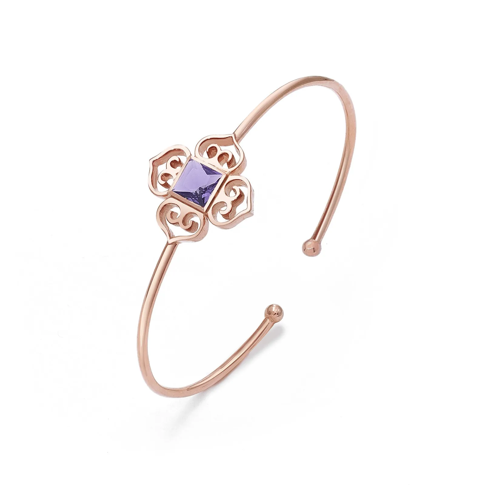 925 Sterling Silver Amethyst Stone Bracelet & Bangle