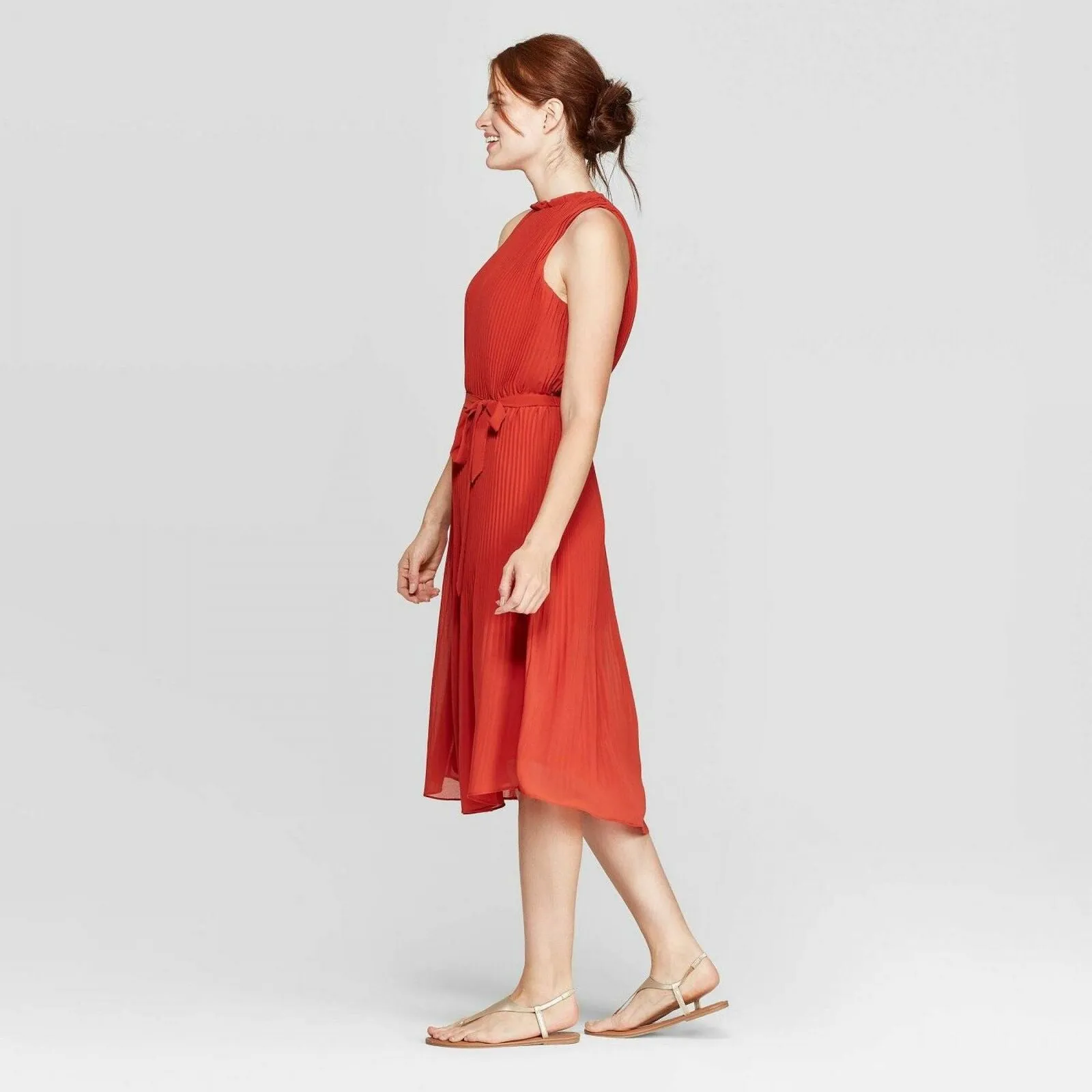A New Day Women's Sleeveless Round Neck Midi A-Line Dress