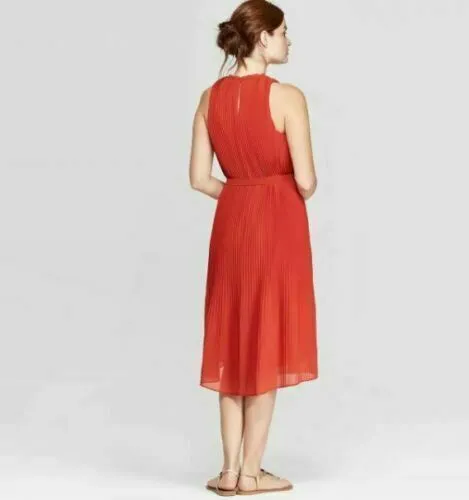 A New Day Women's Sleeveless Round Neck Midi A-Line Dress