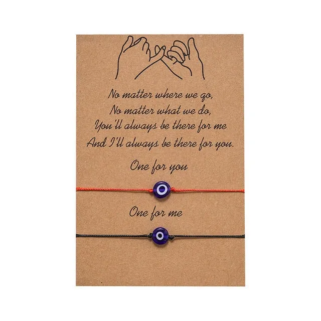 A Pair of Friendship Charm Bracelets for loved ones and couples