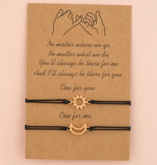A Pair of Friendship Charm Bracelets for loved ones and couples