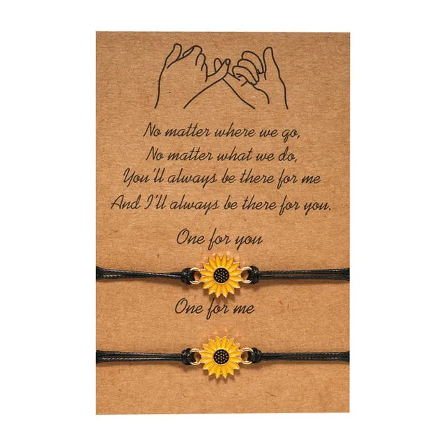A Pair of Friendship Charm Bracelets for loved ones and couples