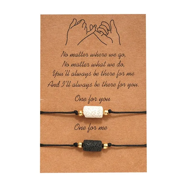 A Pair of Friendship Charm Bracelets for loved ones and couples