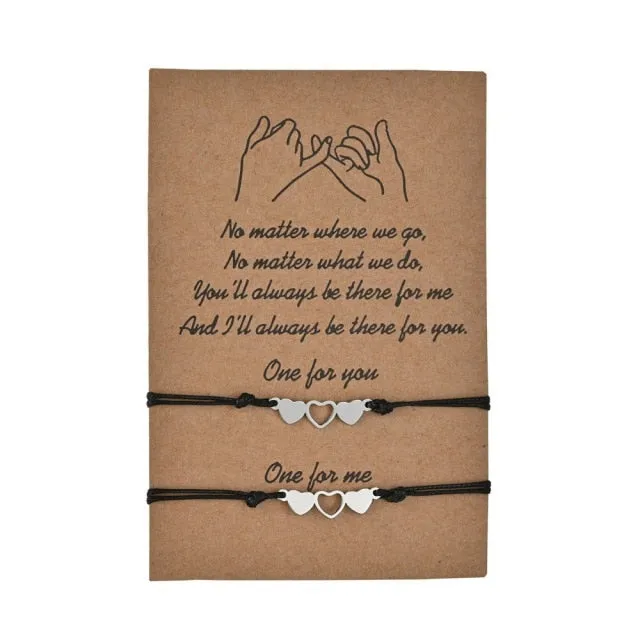 A Pair of Friendship Charm Bracelets for loved ones and couples