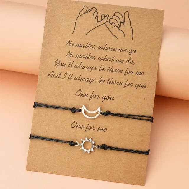 A Pair of Friendship Charm Bracelets for loved ones and couples