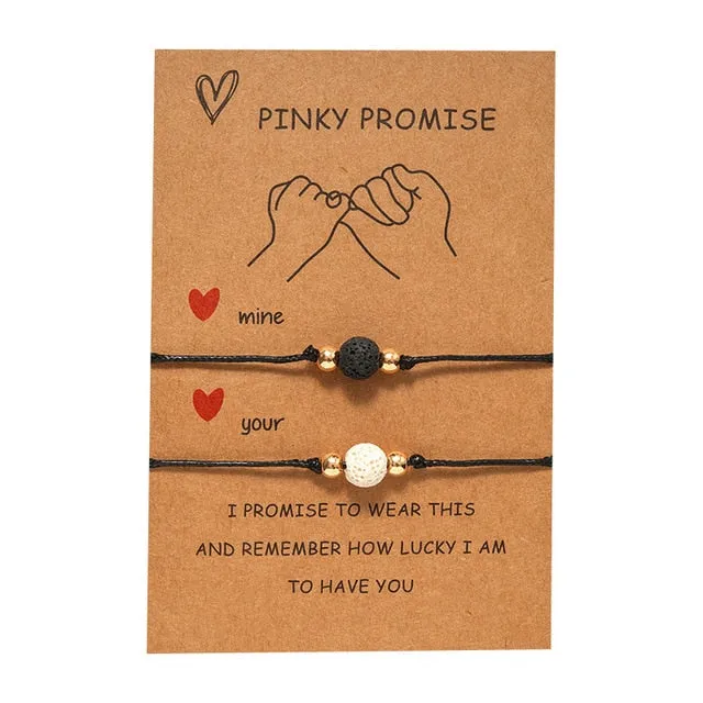 A Pair of Friendship Charm Bracelets for loved ones and couples