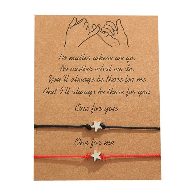 A Pair of Friendship Charm Bracelets for loved ones and couples