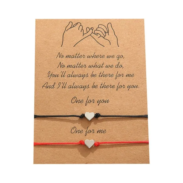 A Pair of Friendship Charm Bracelets for loved ones and couples