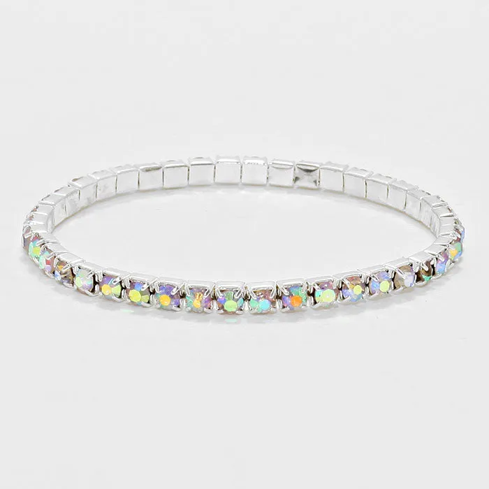 AB Crystal Single Row Tennis Bracelet  | 193289