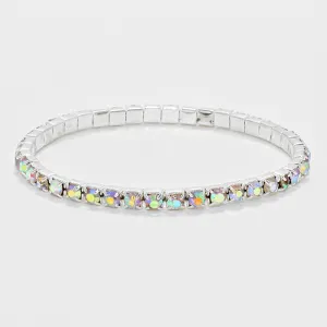 AB Crystal Single Row Tennis Bracelet  | 193289