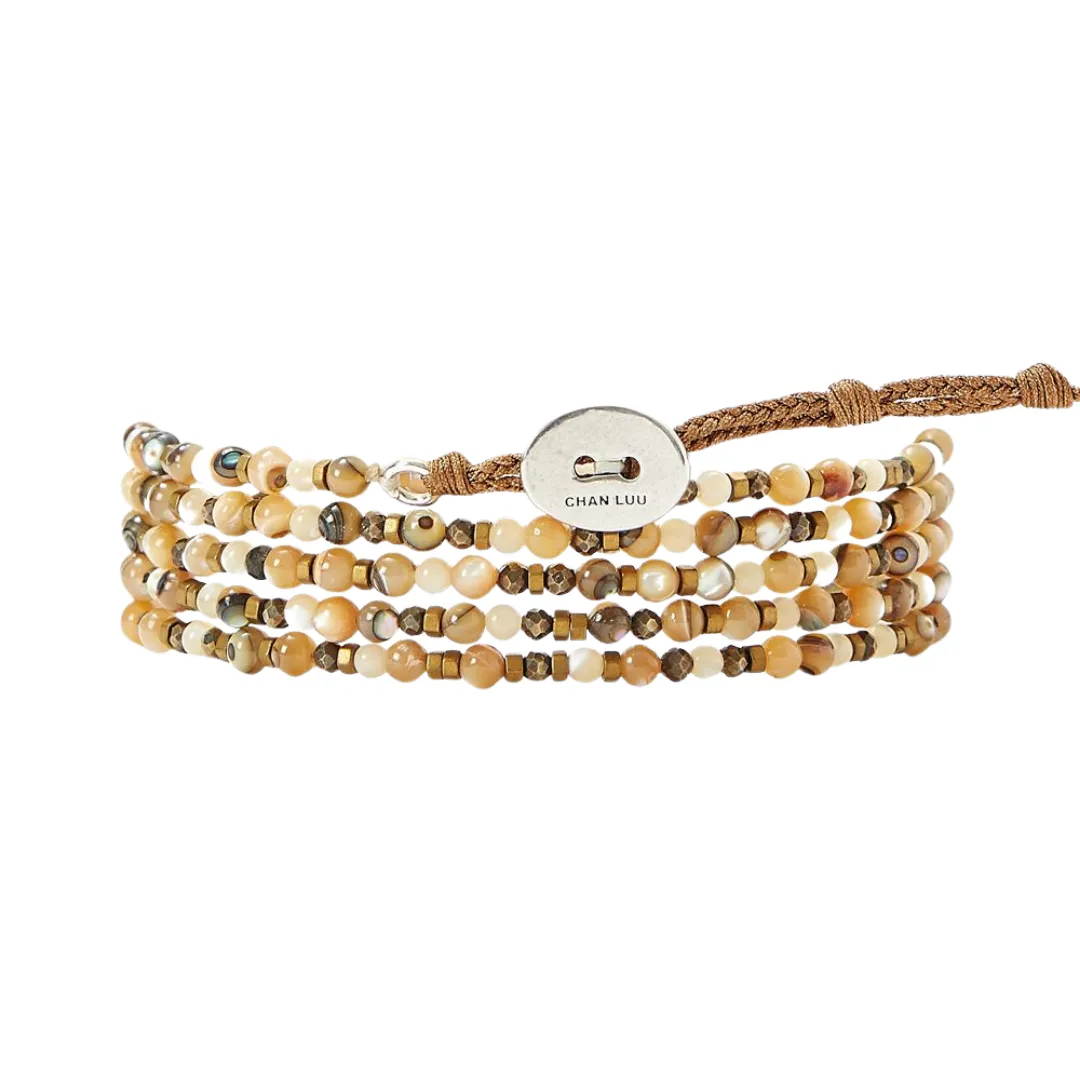 Abalone Mix Wrap Bracelet