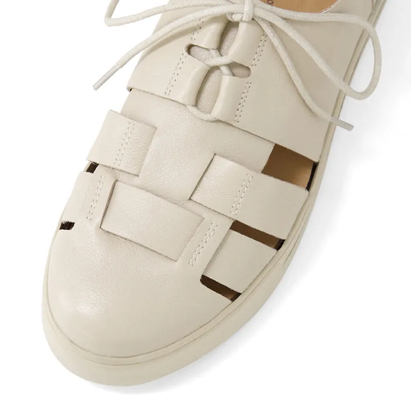 ABRIELE W - ALMOND LEATHER