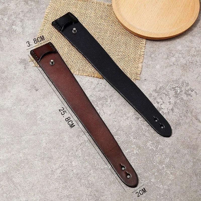 Accessorize with Attitude: Genuine Leather Wristband Cuff Bracelet Unisex Jewelry